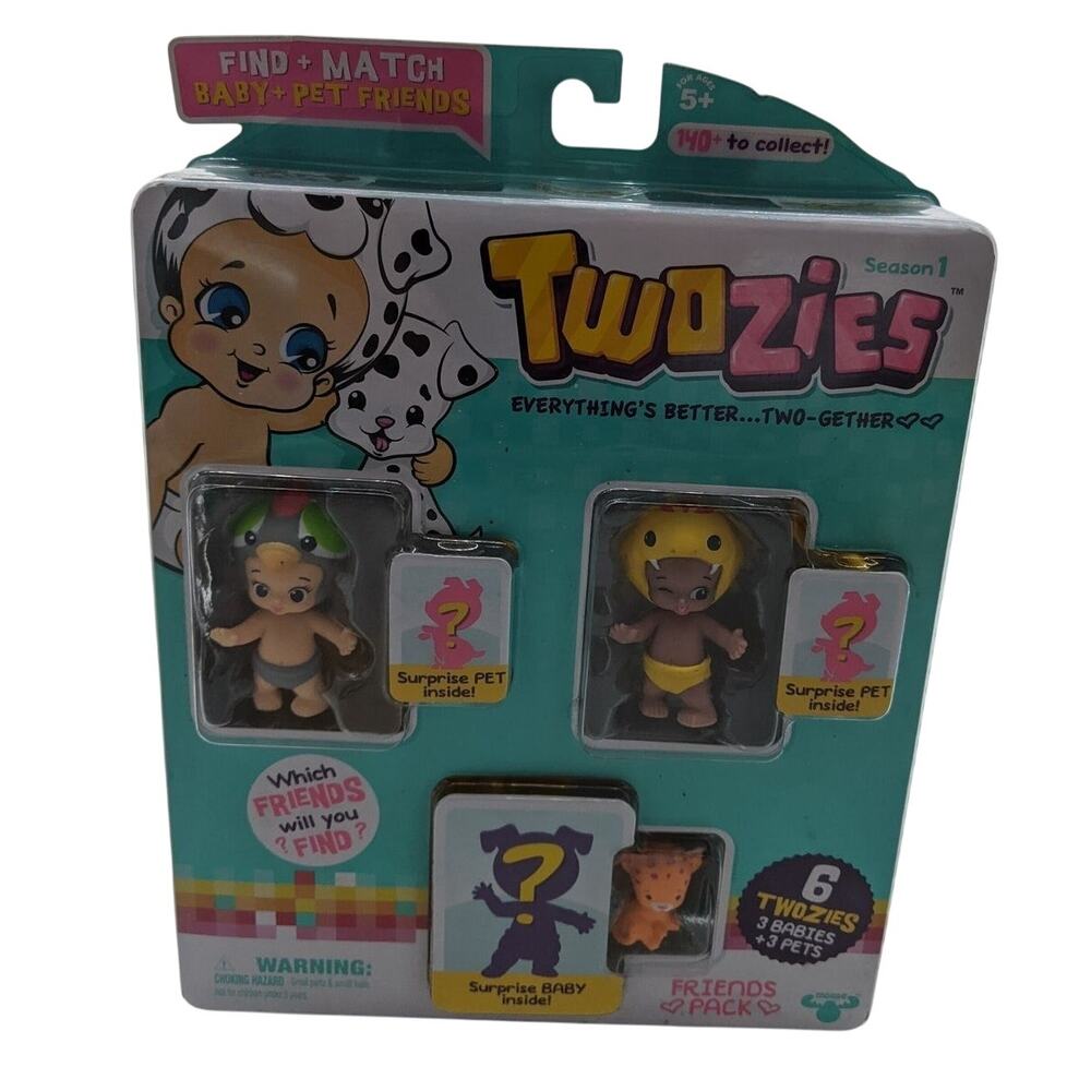 Twozies S1 Friends Pack 3 Babies and 3 Pets